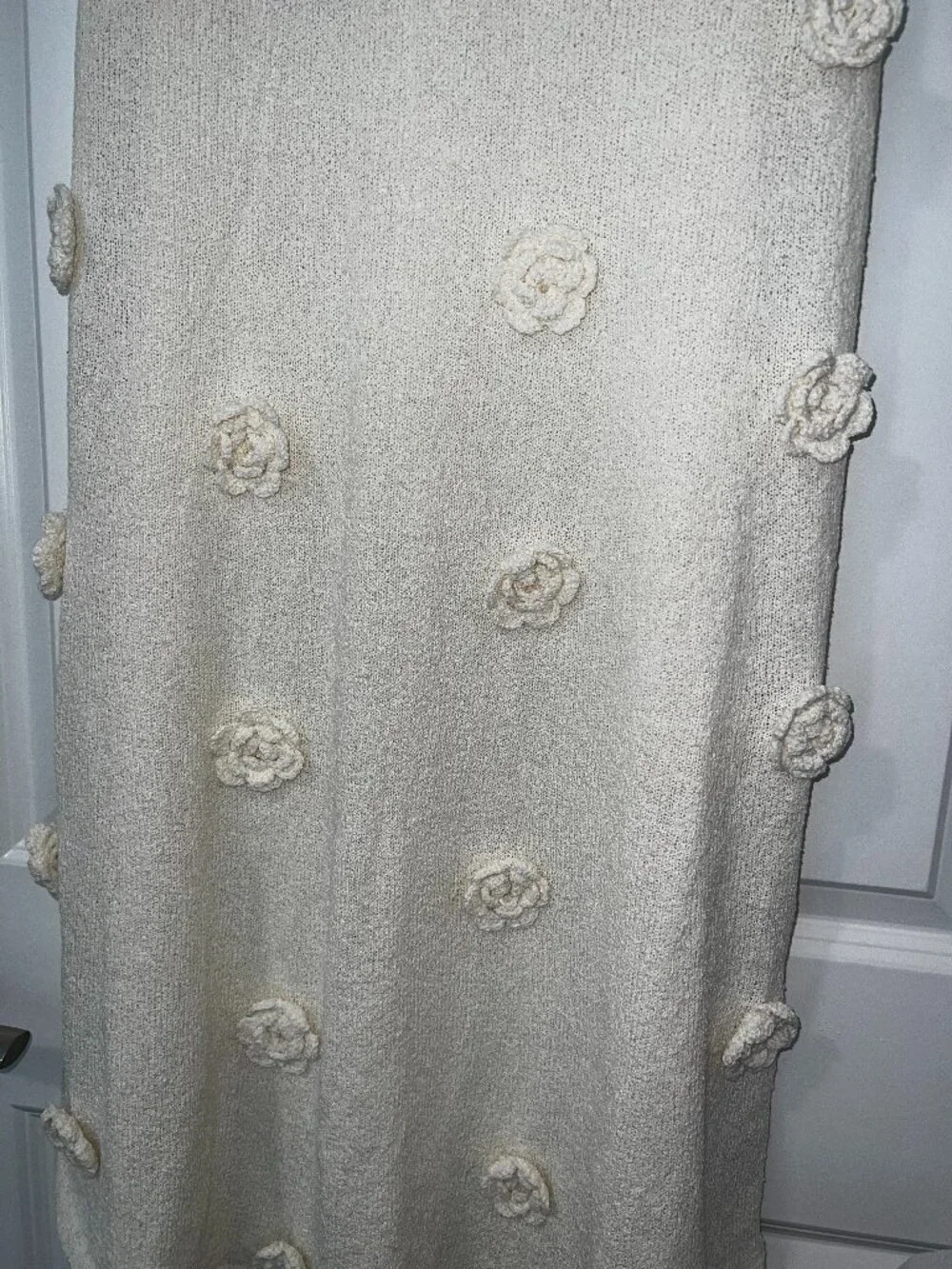 ✨ MESHKI Kiki Off Shoulder Rose Maxi Dress - Ivory (XL) NWT ✨ - Picture 2 of 4